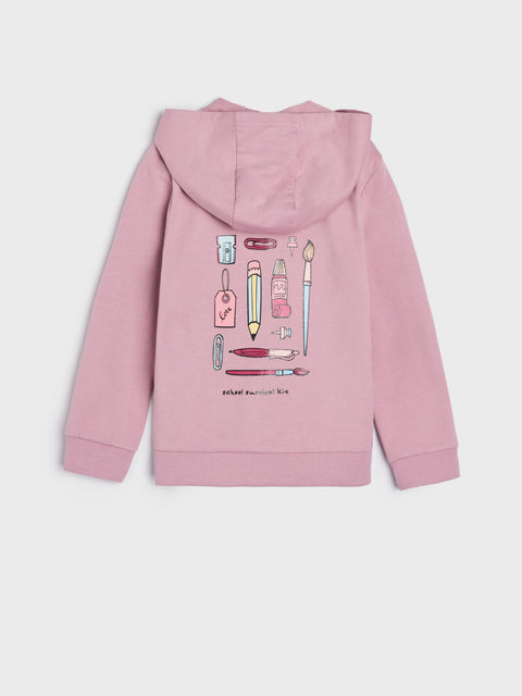 Sinsay Baby Girl's Light Purple Zip Up Hooded Jacket | Sinsay In Lebanon