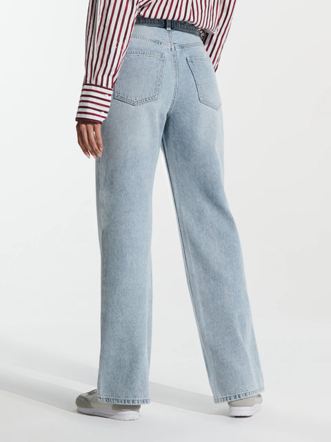 Sinsay Women's Light Blue Wide Leg High Waist Jeans | Sinsay In Lebanon