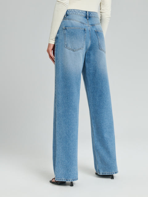 Sinsay Women's Blue Wide Leg Tall High Waist Jeans|Sinsay In Lebanon