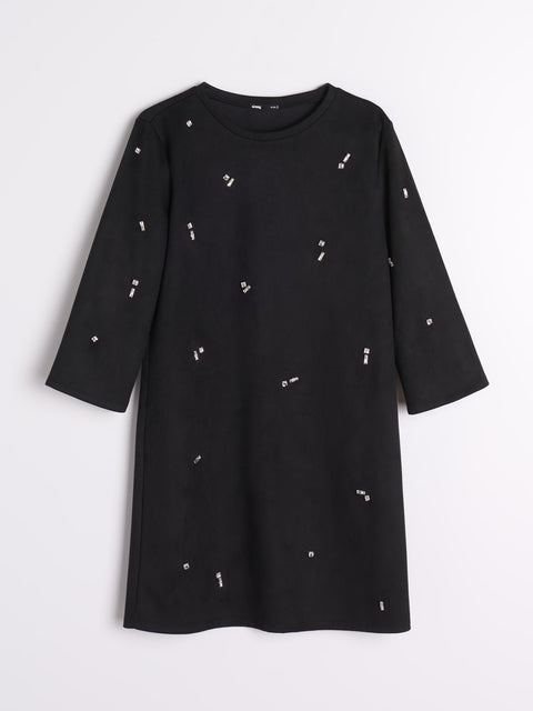 Sinsay Women's Black Mini  with glittery appliqués Dress   | Sinsay in Lebanon