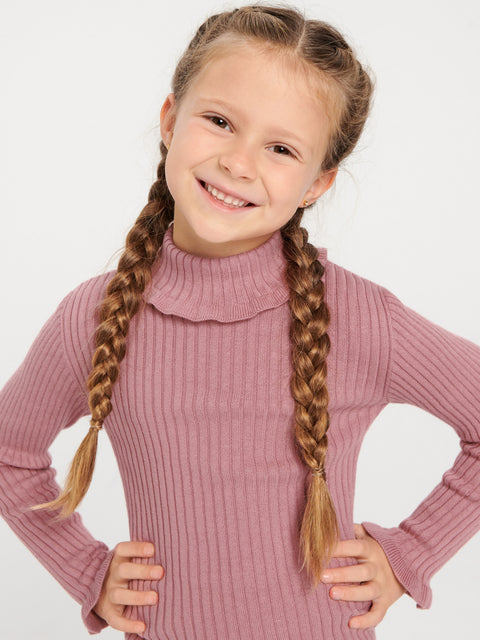 Sinsay Girl's Dusty Rose Rib Knit Sweater | Sinsay In Lebanon