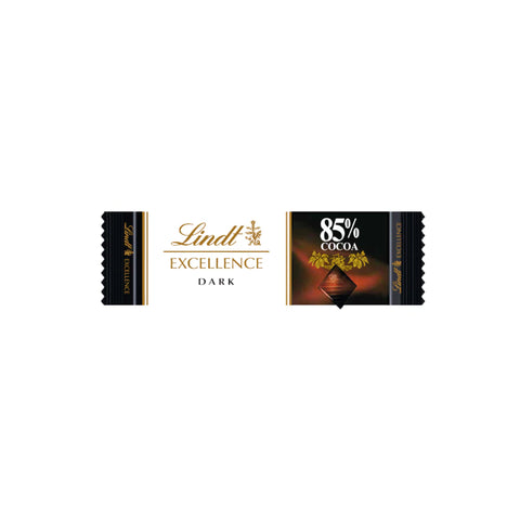 Lindt Excellence 85% Cocoa chocolate bar packaging on a white background
