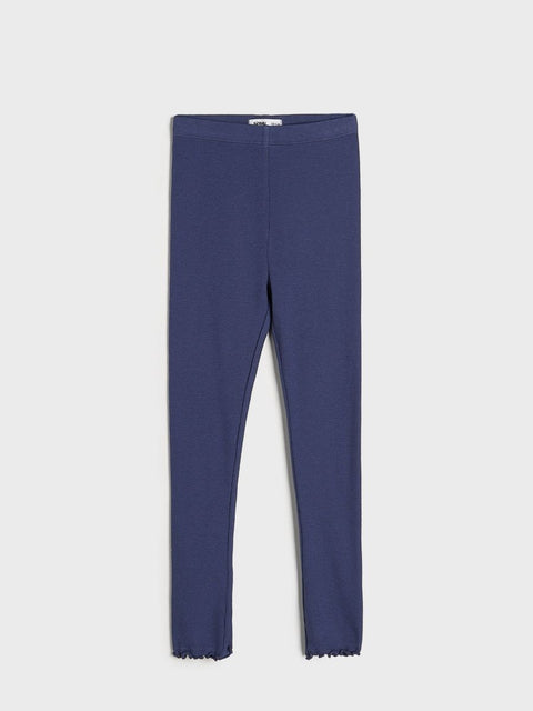 Sinsay Girl's Navy Rib Knit Leggings |Sinsay In Lebanon