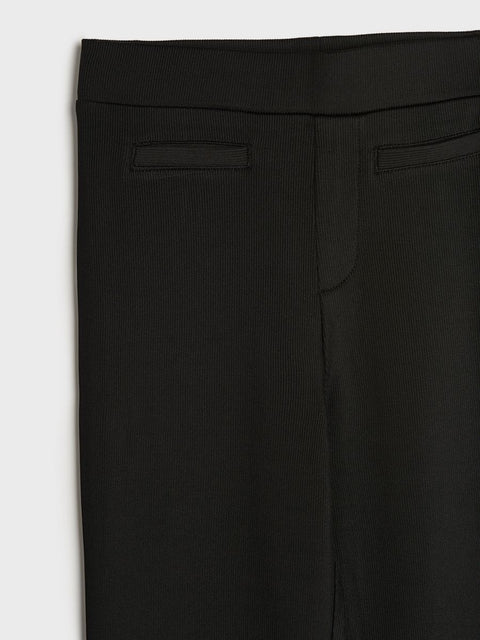 Sinsay Girl's Black Ribbed Flare Pants | Sinsay In Lebanon