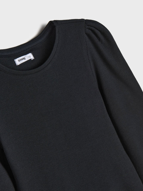 Sinsay Girl's Black Long Sleeve Slim Fit  Bodysuit  | Sinsay in Lebanon