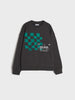 Sinsay Boy's Dark Grey Printed Pullover Sweatshirt | Sinsay In Lebanon