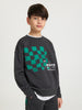 Sinsay Boy's Dark Grey Printed Pullover Sweatshirt | Sinsay In Lebanon
