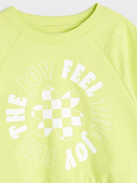 Sinsay Girl's Lime Green Printed Sweatshirt |Sinsay In Lebanon