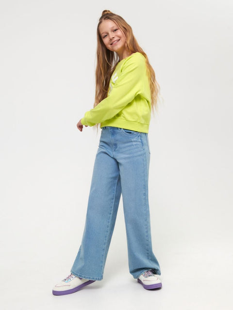 Sinsay Girl's Lime Green Printed Sweatshirt |Sinsay In Lebanon