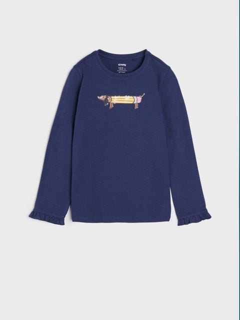 Sinsay Girl's Navy Sequins Long Sleeve Blouse |Sinsay In Lebanon