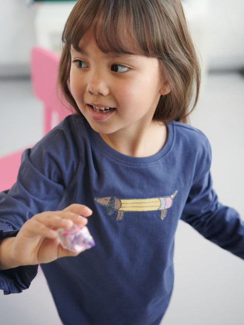 Sinsay Girl's Navy Sequins Long Sleeve Blouse |Sinsay In Lebanon