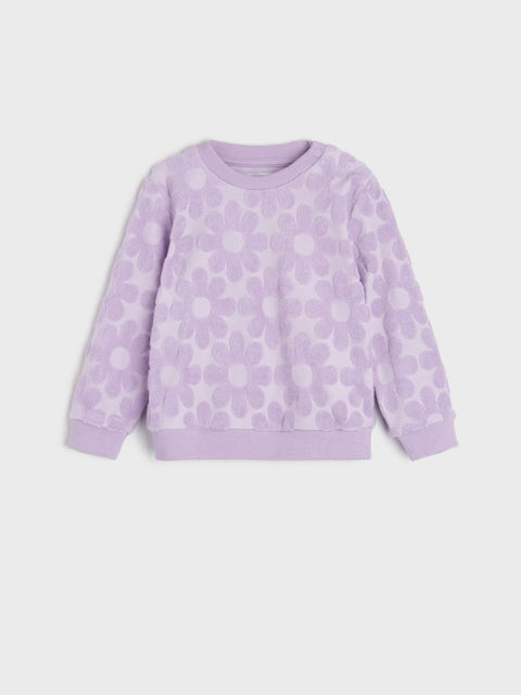 Sinsay Baby Girl's Lavender Floral Sweatshirt | Sinsay In Lebanon