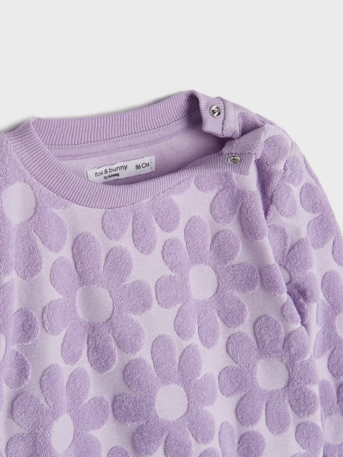 Sinsay Baby Girl's Lavender Floral Sweatshirt | Sinsay In Lebanon