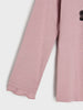 Pink long-sleeve shirt on a white background