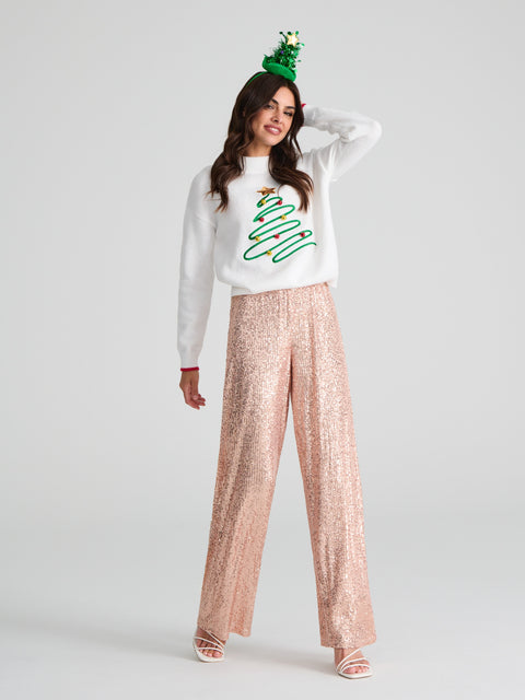 Sinsay Women's White Christmas Printed Knitted Sweater|Sinsay In Lebanon