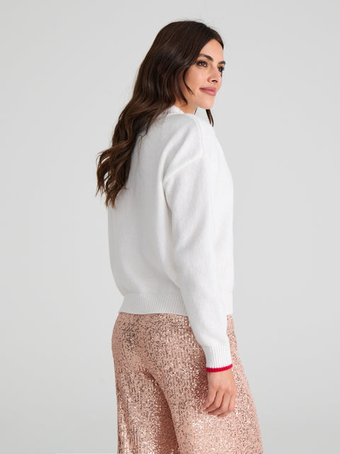 Sinsay Women's White Christmas Printed Knitted Sweater|Sinsay In Lebanon