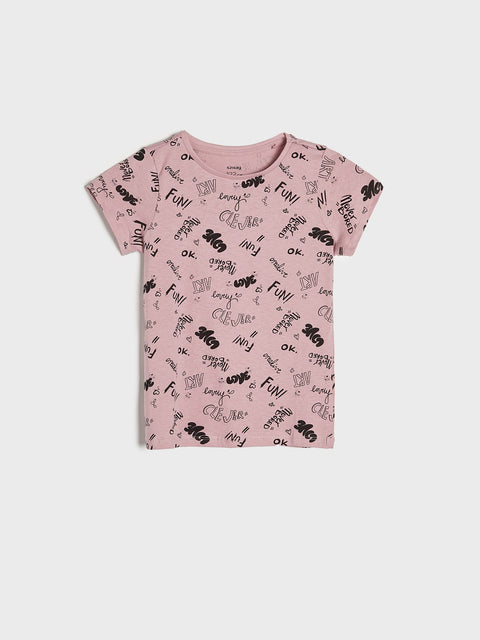Sinsay Girl's Purple T-Shirt With Print | Sinsay In Lebanon