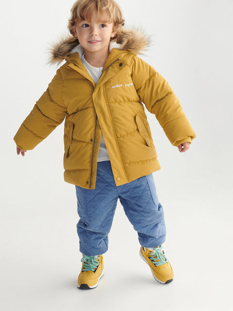 Reserved Baby Boy's Yellow Mustard Lace Up Ankle-High Boots | Reserved In Lebanon