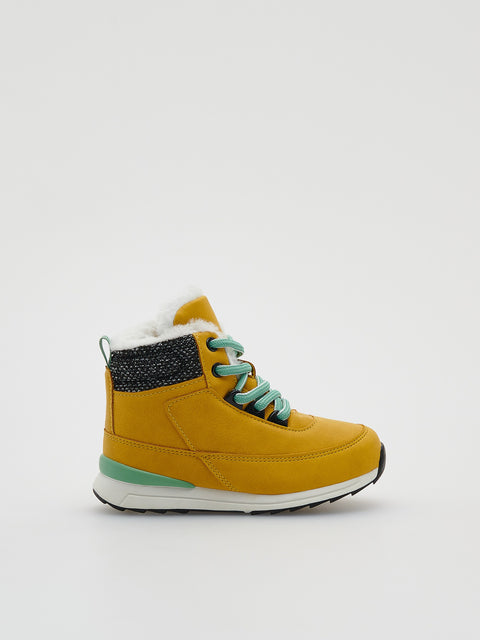 Reserved Baby Boy's Yellow Mustard Lace Up Ankle-High Boots | Reserved In Lebanon