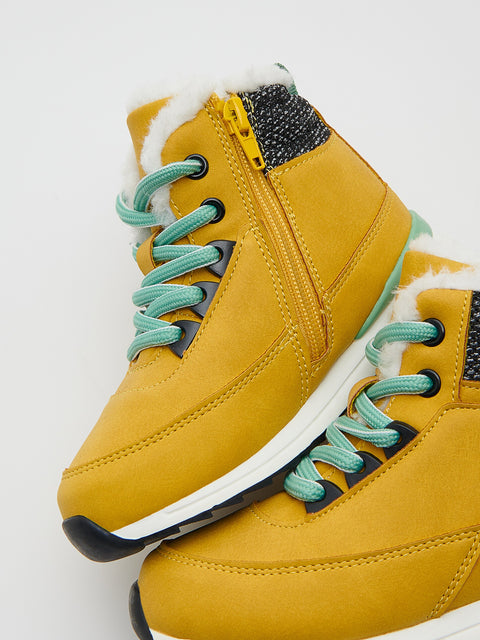 Reserved Baby Boy's Yellow Mustard Lace Up Ankle-High Boots | Reserved In Lebanon
