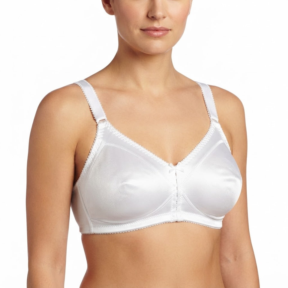 Bali Women's White Flexible Support Full Coverage Bra
