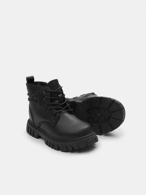 Sinsay Boy's Black Leather Ankle Boots | Sinsay In Lebanon