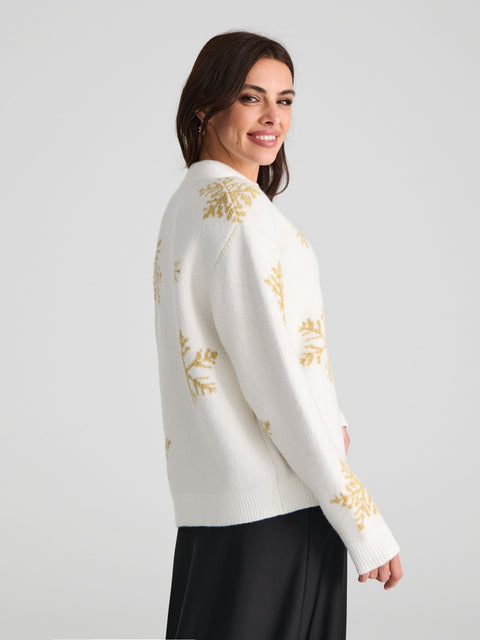 Sinsay Women's Off White Christmas Sweater | Sinsay In Lebanon