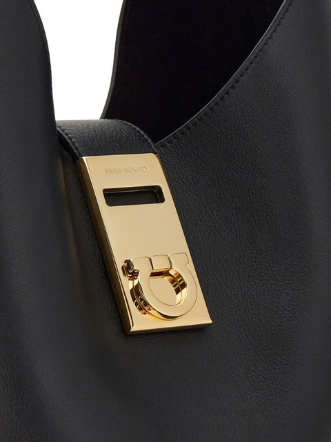 Ferragamo Women's Black Leather Bag Shoulder Bag (L) | Ferragamo In Lebanon