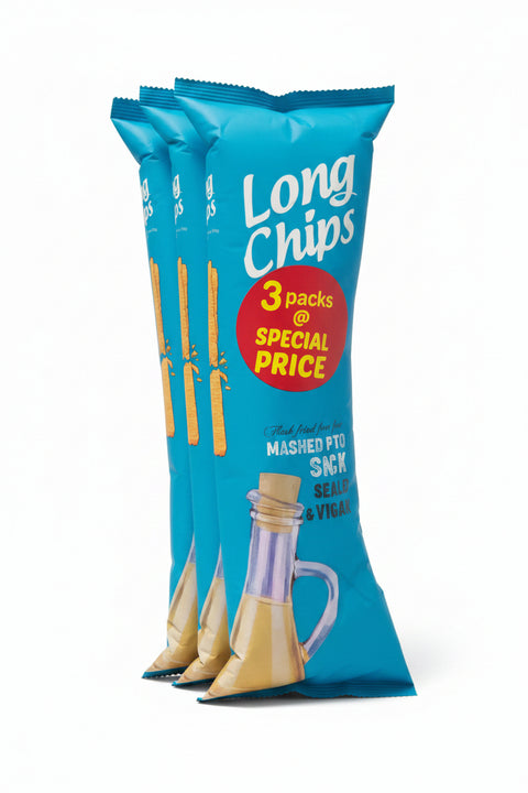 Long Chips Mashed Potato Snack Sea Salt & Vinegar 75g 3Packs Special Price | Long Chips In Lebanon