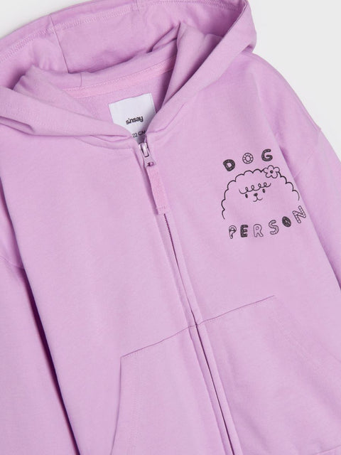 Sinsay Baby Girl's Pink Printed Long Sleeve Hooded Jacket |Sinsay In Lebanon