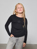 Sinsay Girl's Black Ribbed Long Sleeves Blouse | Sinsay In Lebanon