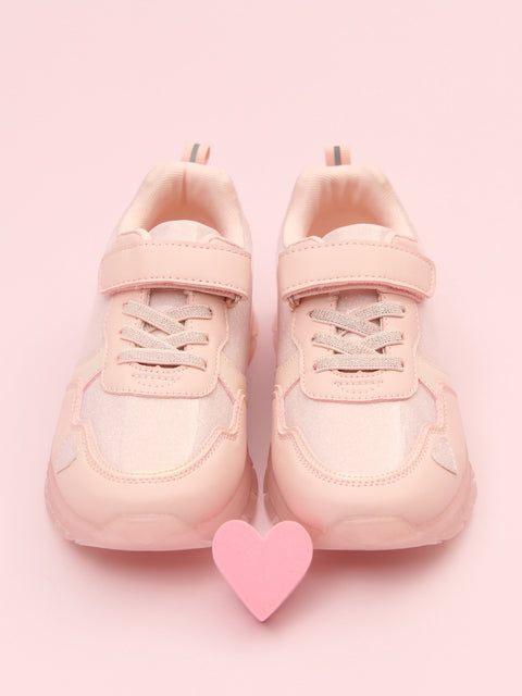 Sinsay Girl's Light Pink Glitter Sneakers | Sinsay In Lebanon