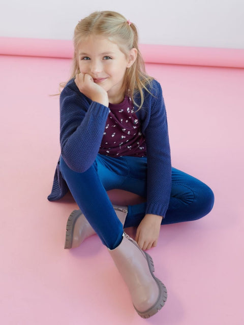 Sinsay Baby Girl's Navy Velvet Leggings | Sinsay In Lebanon