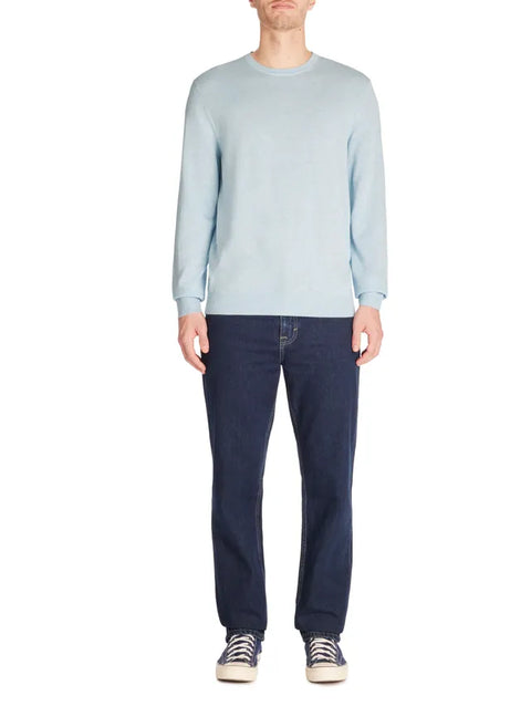 Celio Men's Light Blue Plain Crew Neck Blouse | Celio In Lebanon