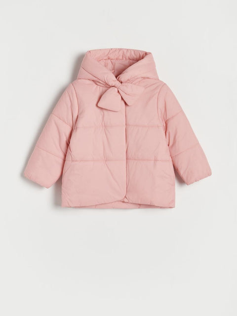 Reserved Baby Girl's Baby Pink Puffer Hooded Decorative Fastening Jacket |Reserved In Lebanon