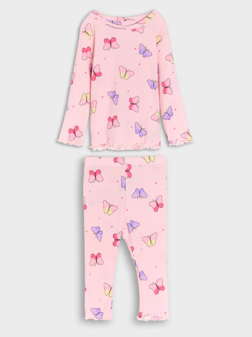 Sinsay Baby Girl's Pastel Pink Butterfly Pajama Set | Sinsay In Lebanon