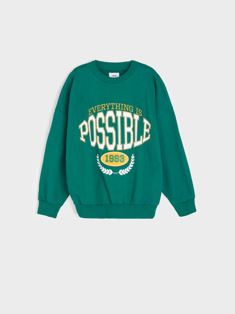 Sinsay Boy's Green Training-Style Sweatshirt | Sinsay In Lebanon