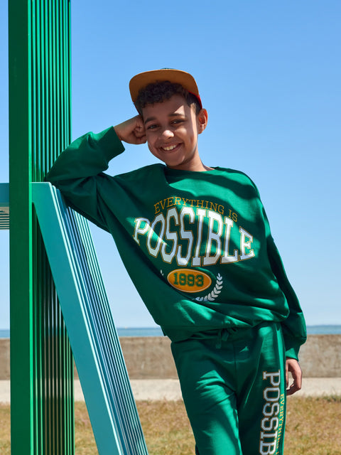 Sinsay Boy's Green Training-Style Sweatshirt | Sinsay In Lebanon