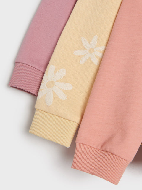 Sinsay Baby Girl's 3 Packs of Multicolor Sweatshirts | Sinsay In Lebanon