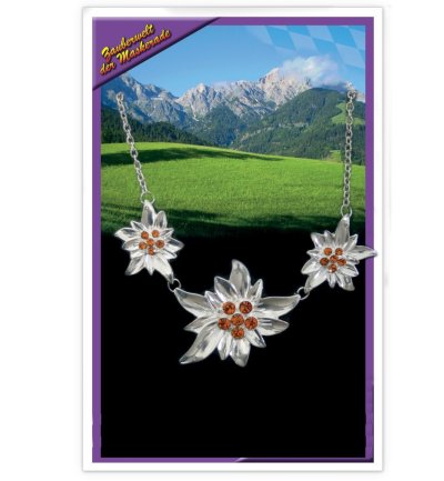 Fries Women's Silver Edelweiss Traditional Costume Necklace | Fries In Lebanon