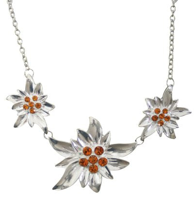 Fries Women's Silver Edelweiss Traditional Costume Necklace | Fries In Lebanon