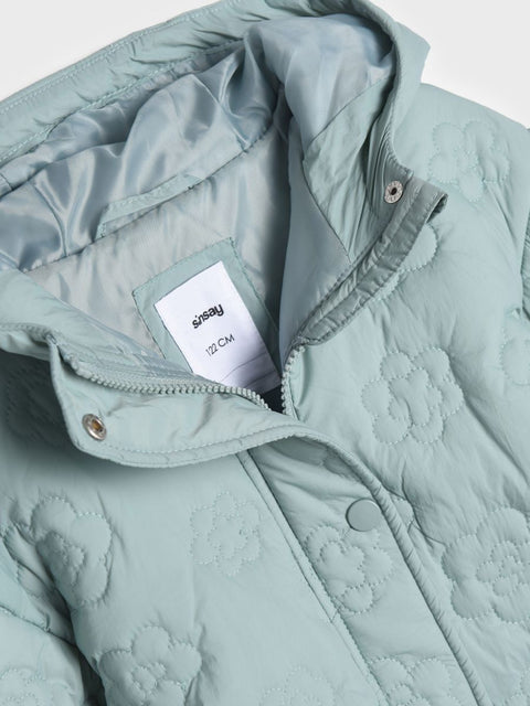 Sinsay Girl's Mint Green Puffer Hooded Jacket |Sinsay In Lebanon