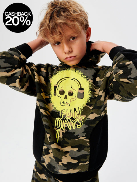 Sinsay Boy's Multicolor Hoodie With Print | Sinsay In Lebanon