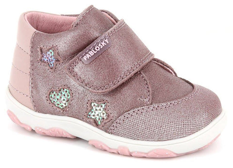 Pablosky Baby Girl's Pink Leather With Silver Details Casual Style Ankled Boots | Pablosky in Lebanon