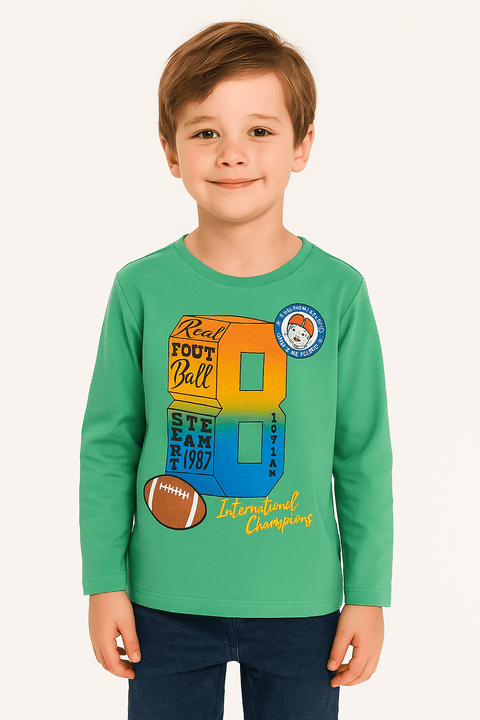 S.Oliver Boy's Green Long-Sleeve Blouse |S.Oliver in Lebanon