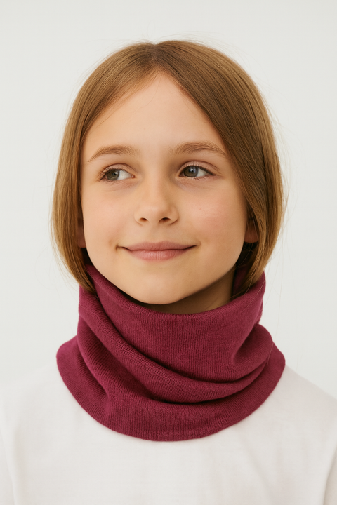 Sinsay Girl's Plum Knitted Neck Gaiter | Sinsay In Lebanon