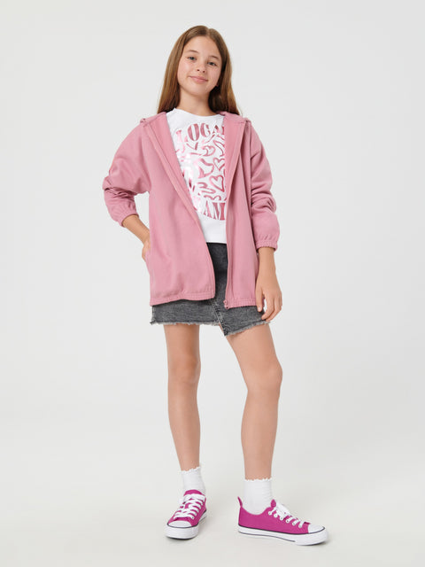 Sinsay Girl's Dusty Rose Comfy Hooded Jacket | Sinsay In Lebanon