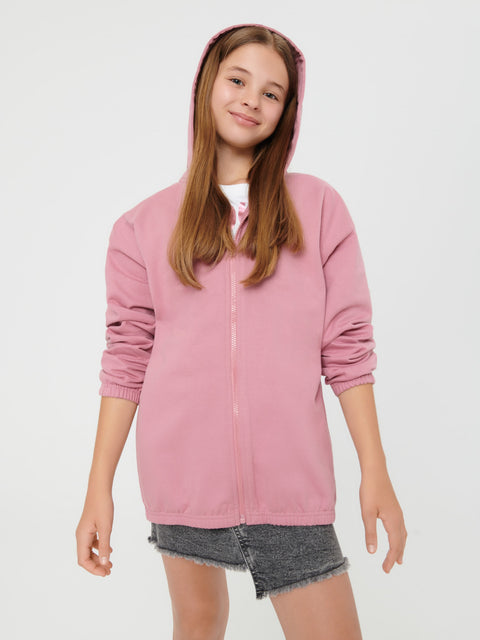 Sinsay Girl's Dusty Rose Comfy Hooded Jacket | Sinsay In Lebanon