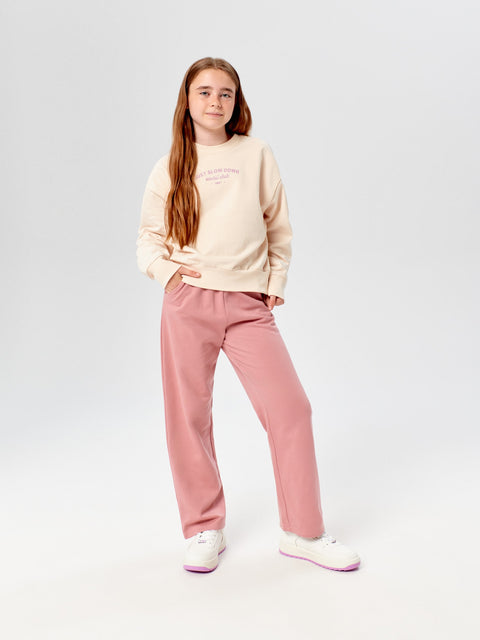 Sinsay Girl's Off White Sweatshirt With Embroidery | Sinsay In Lebanon