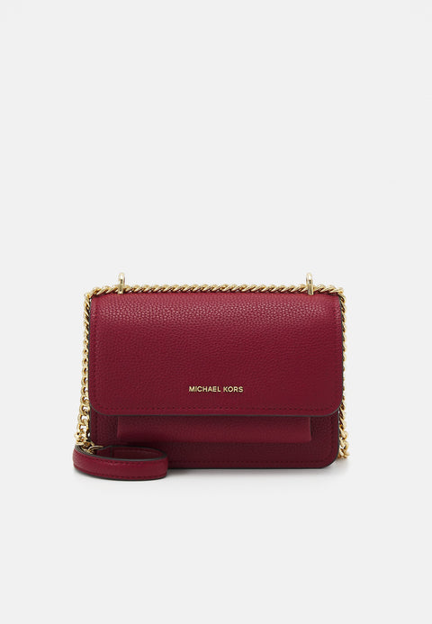 Michael Kors Women's Burgundy Small Leather Chain Convertibl Crossbody Bag | Michael Kors In Lebanon